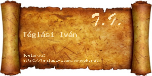 Téglási Iván névjegykártya